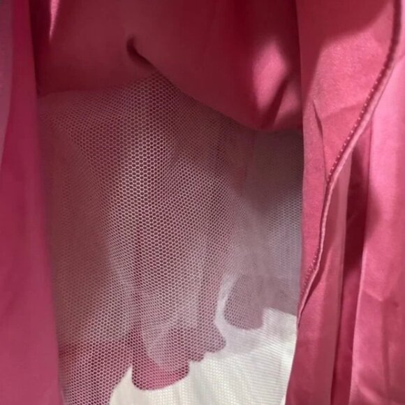 Mac Duggel Pink Strapless Satin Ballgown With Bow Details Size 0 (XS) NWOT - Picture 6 of 7